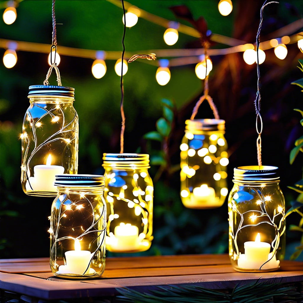 fairy light mason jars
