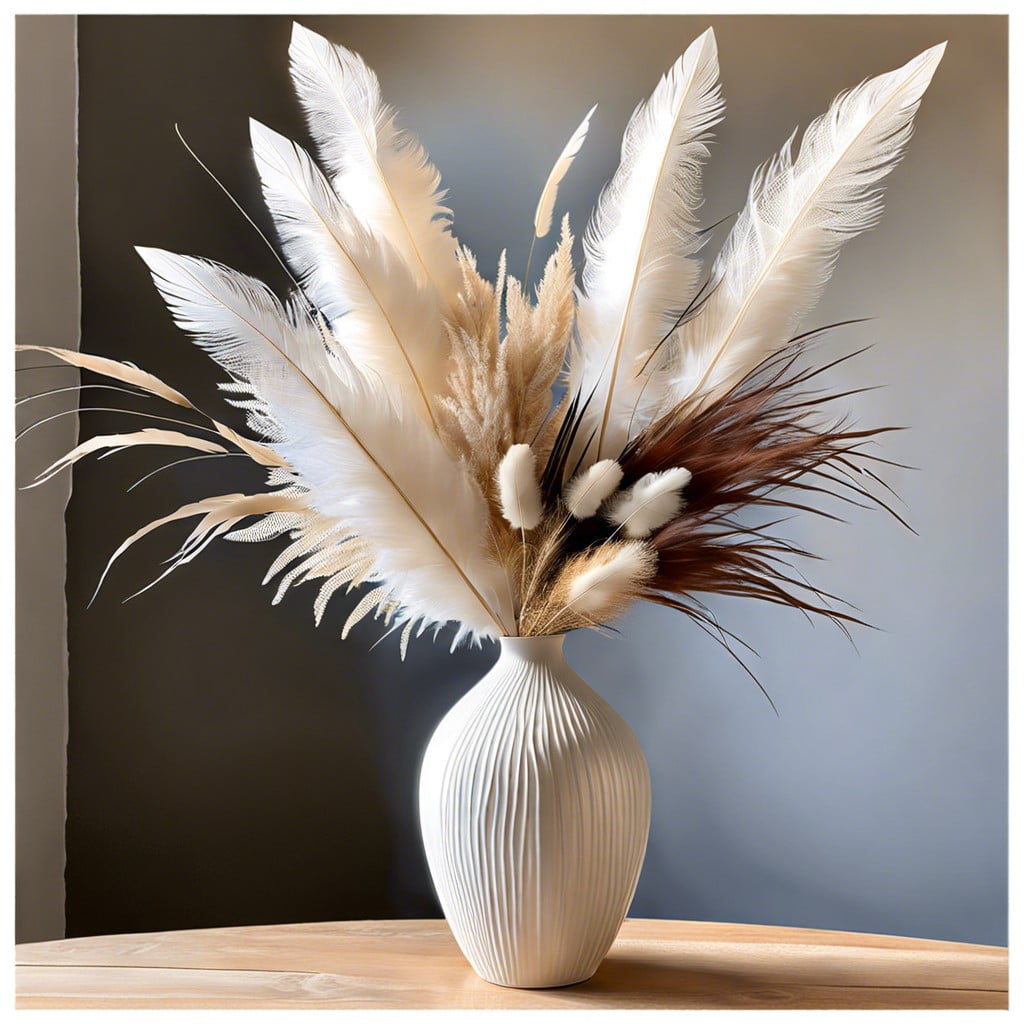 feather and pampas grass