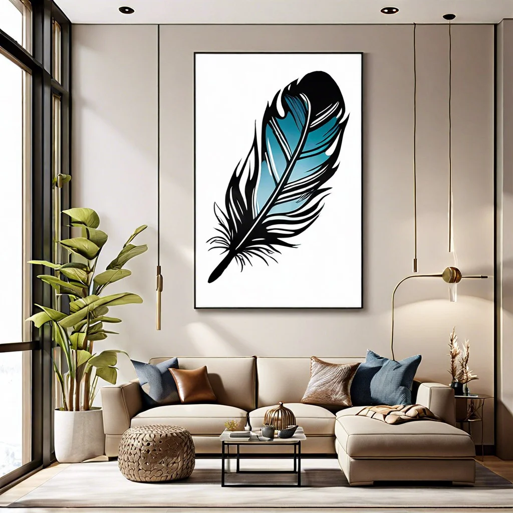 feather wall art