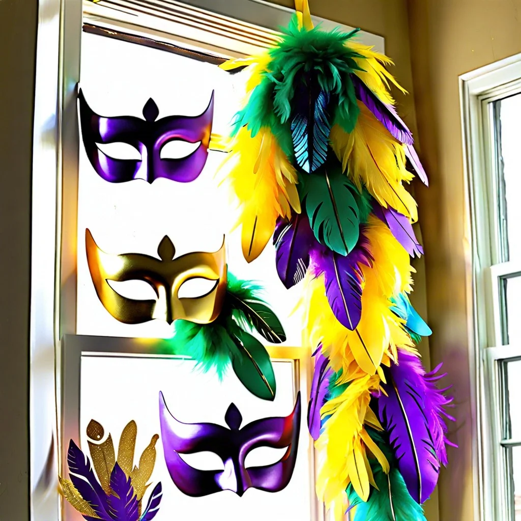 feathered mask garland