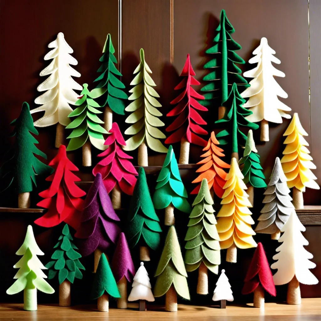 felt christmas trees