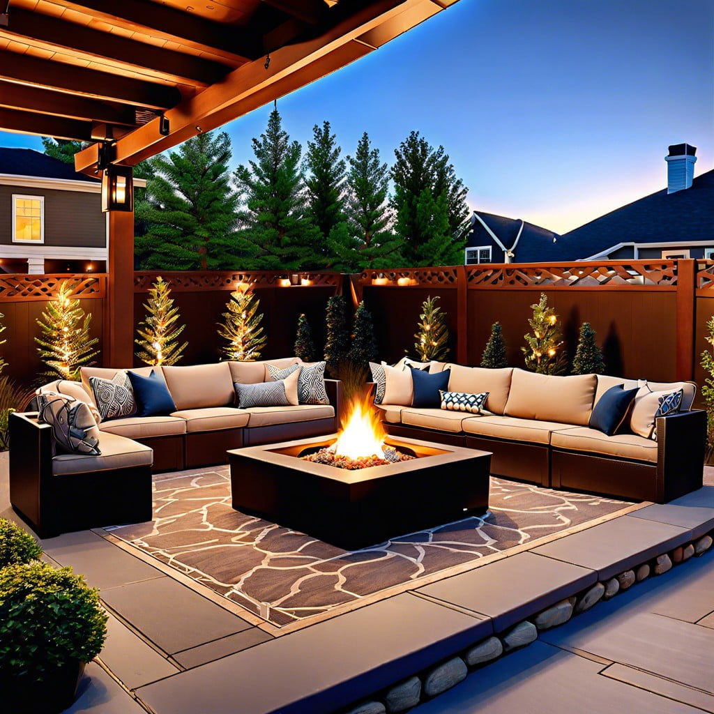 fire pit with seating area