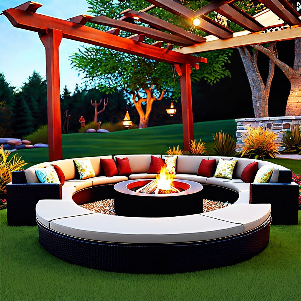fire pit with seating