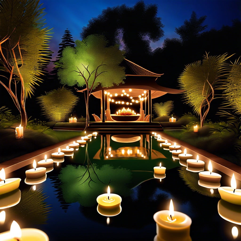floating candle pond