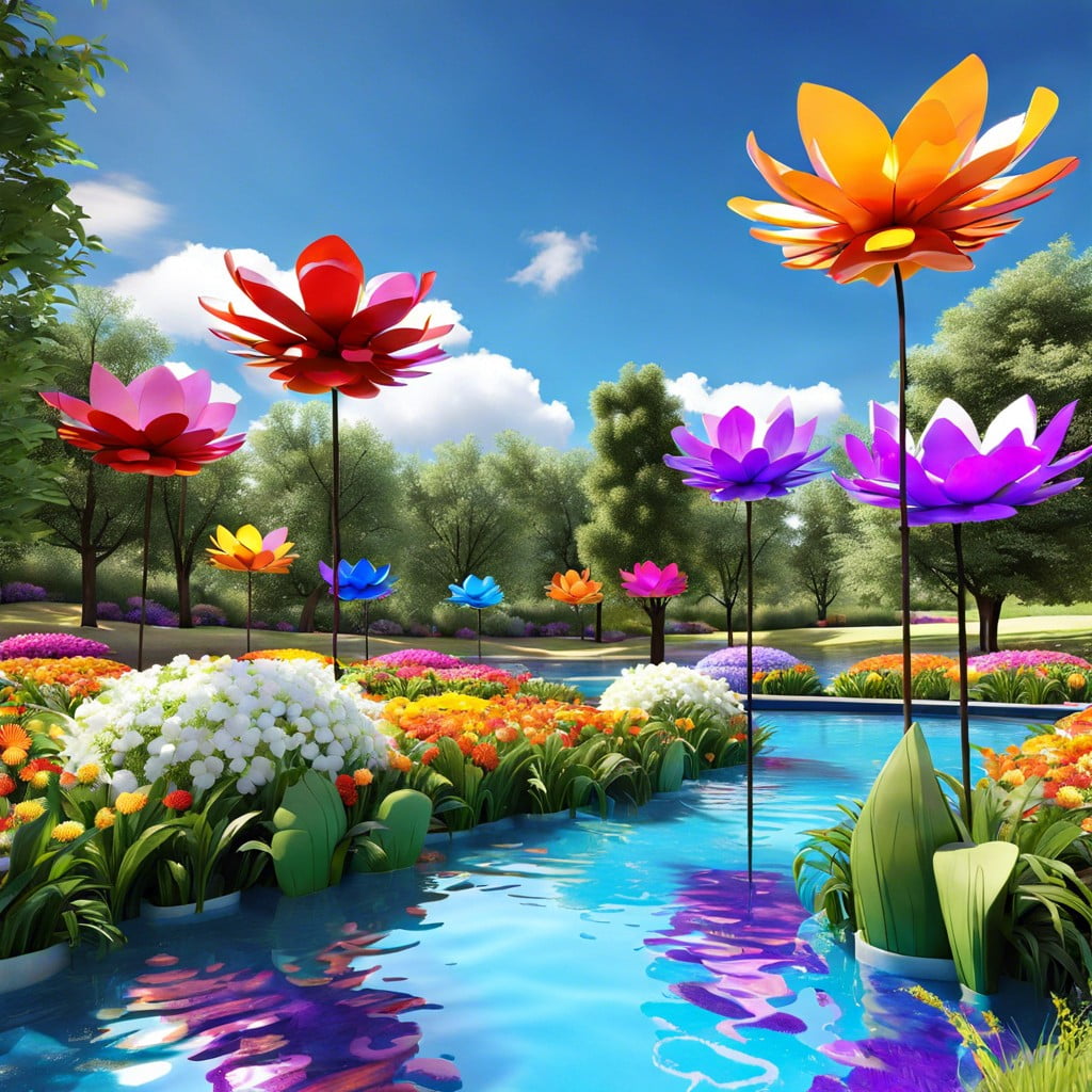 floating flower installations