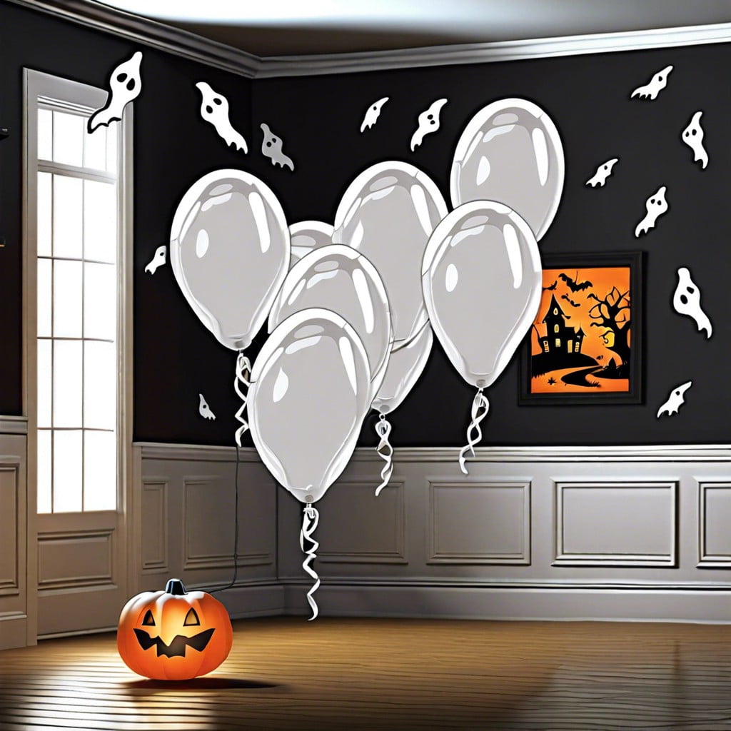 floating ghost balloons