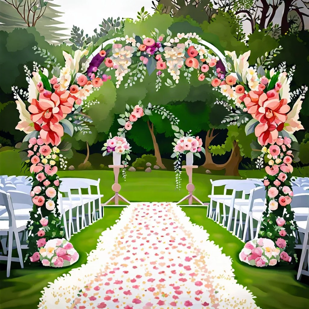 floral archway