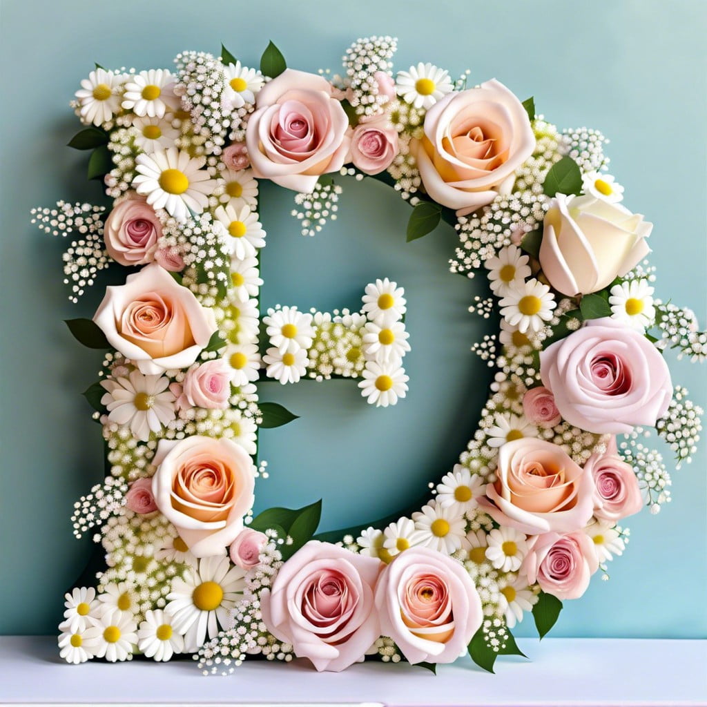 floral monogram letters