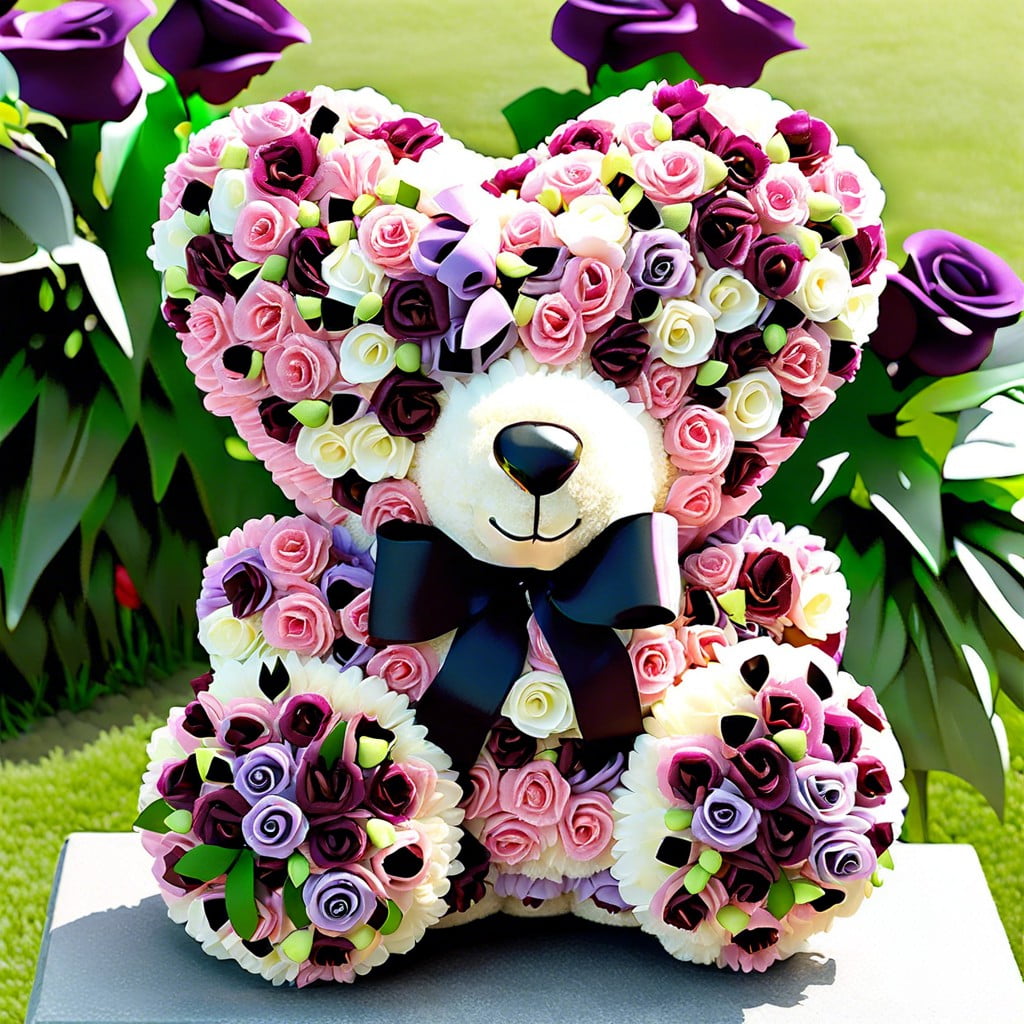floral teddy bear
