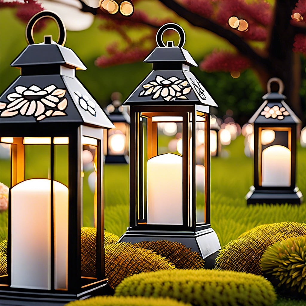 flower filled lanterns