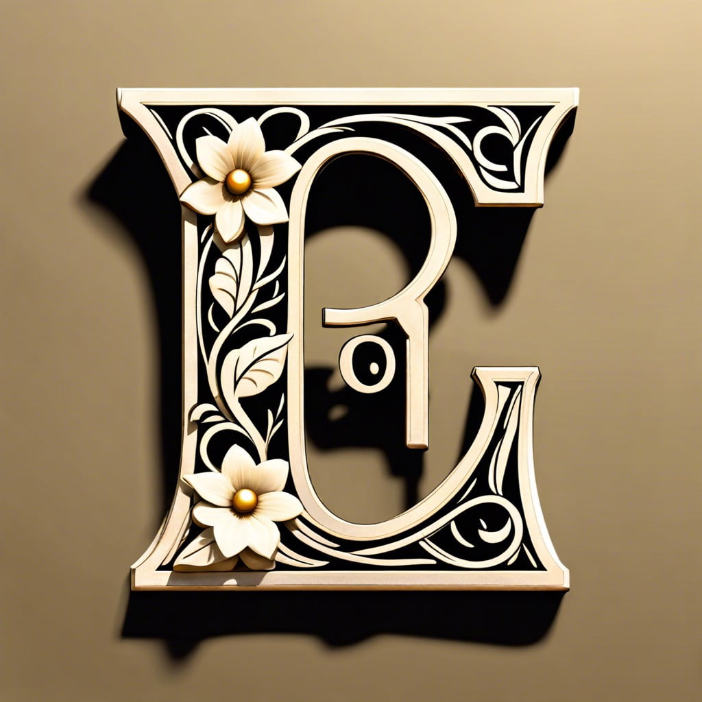flower letters initials