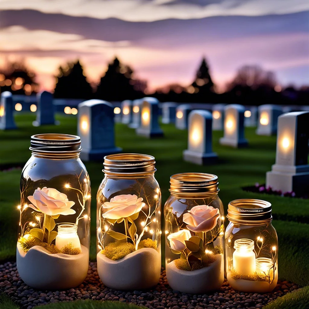 flower mason jar lights