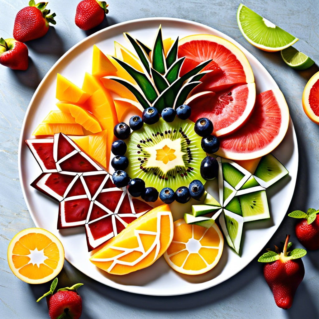 geometric fruit cuts