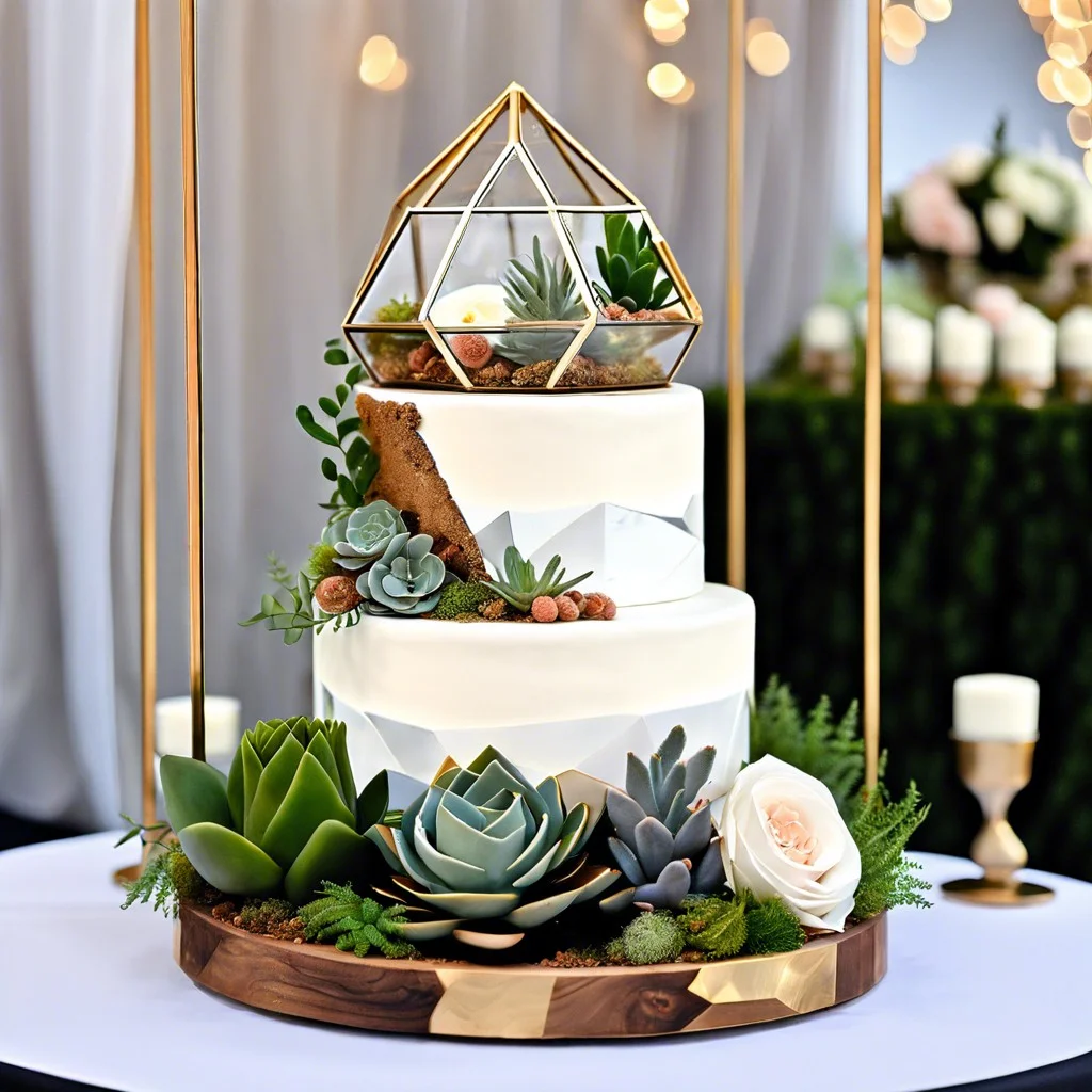 geometric terrarium accents