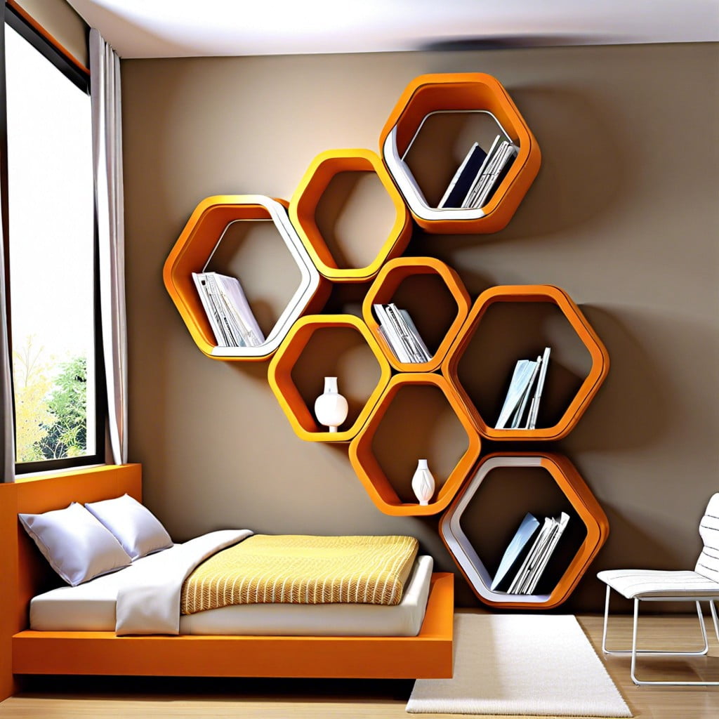 geometric wall shelves