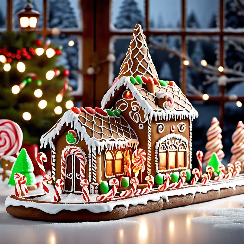 gingerbread train station