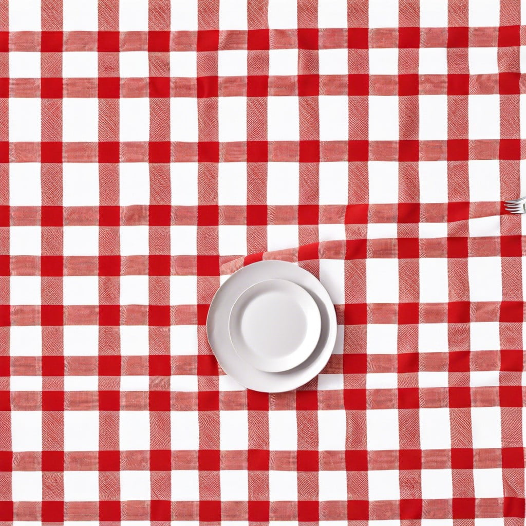 gingham tablecloths and napkins for a classic picnic vibe