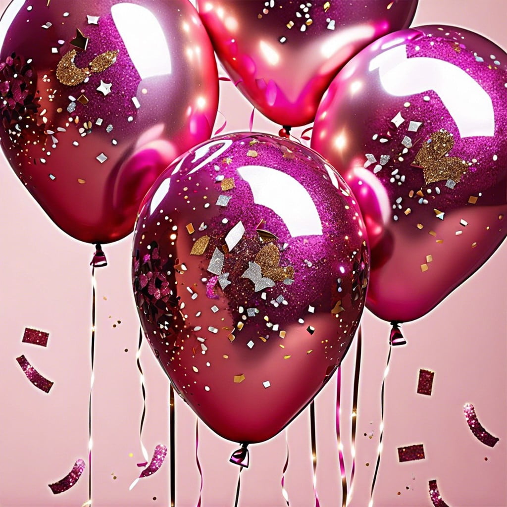 glitter filled balloons