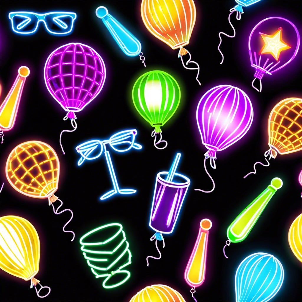 glow in the dark party props