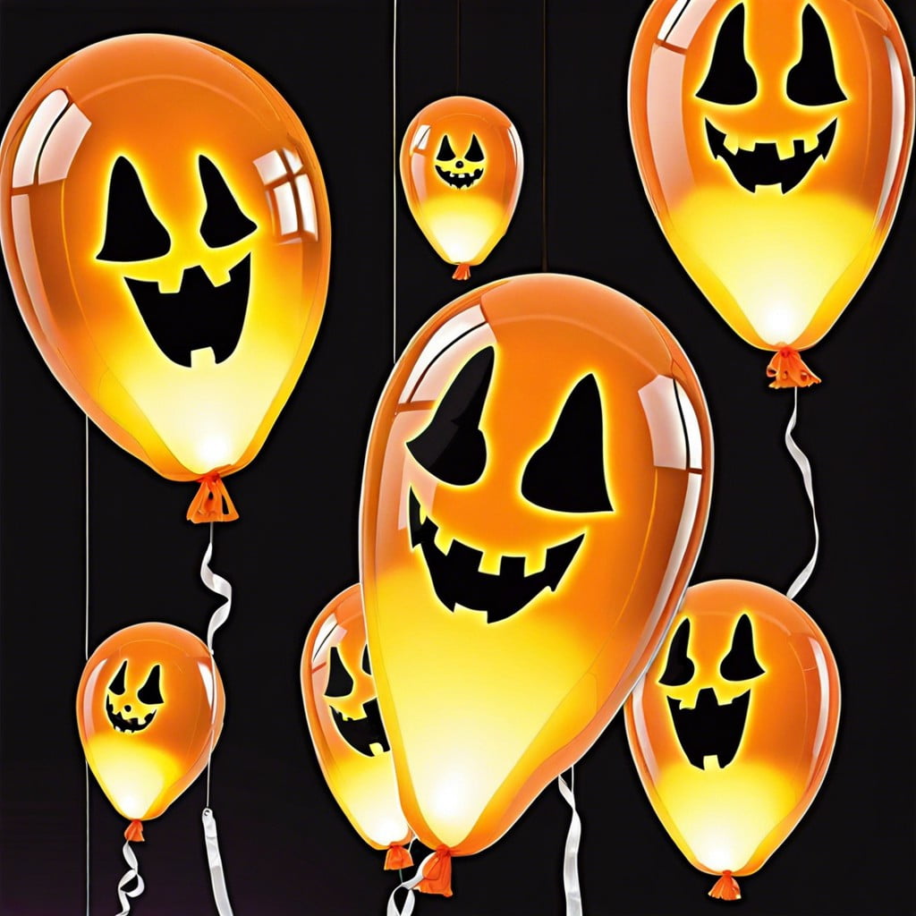 glowing ghost balloons