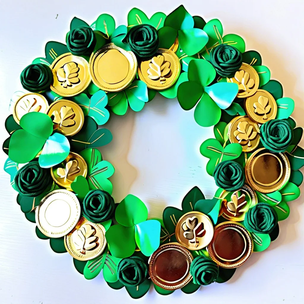 gold coin wreath