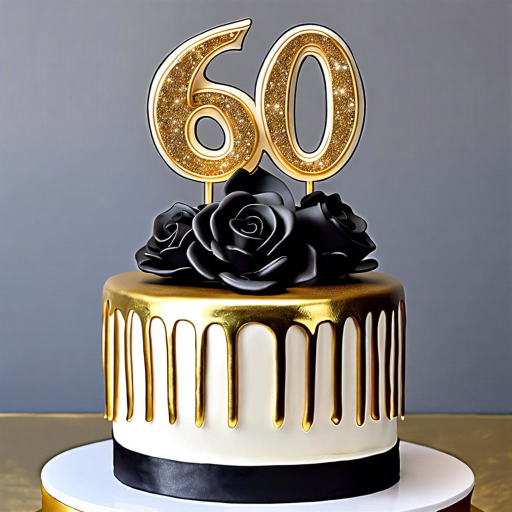 golden 60 cake topper