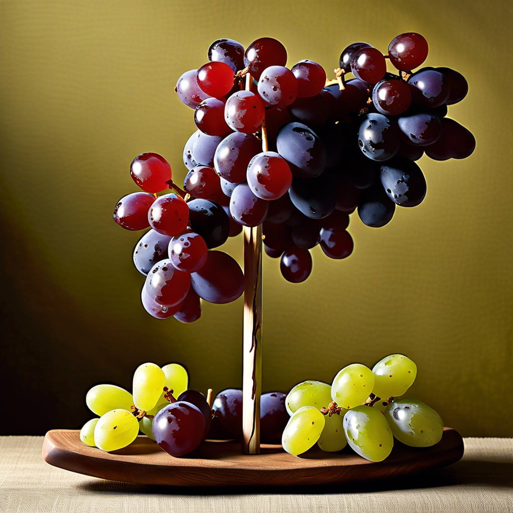 grapes on a stick sculpture
