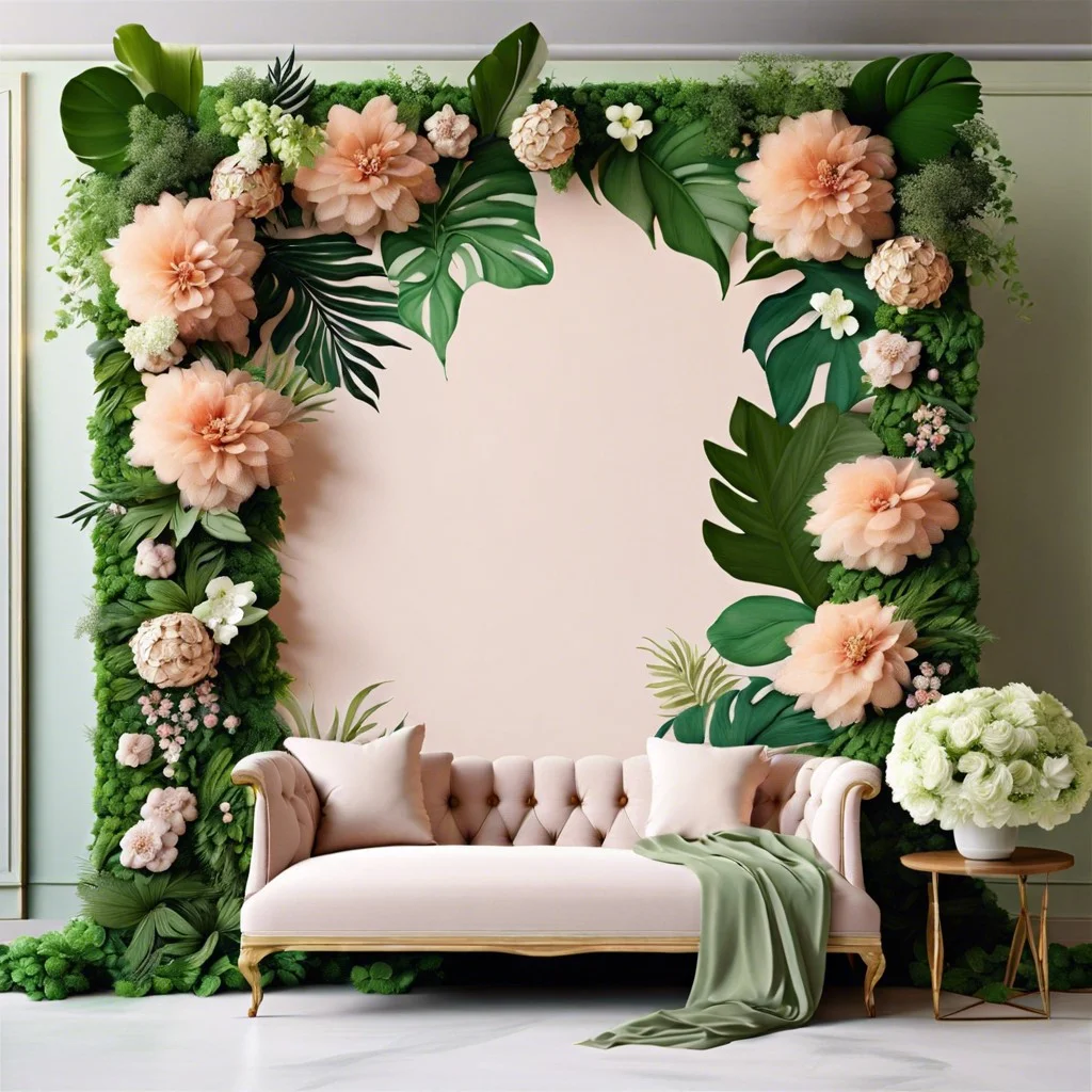 greenery and floral wall