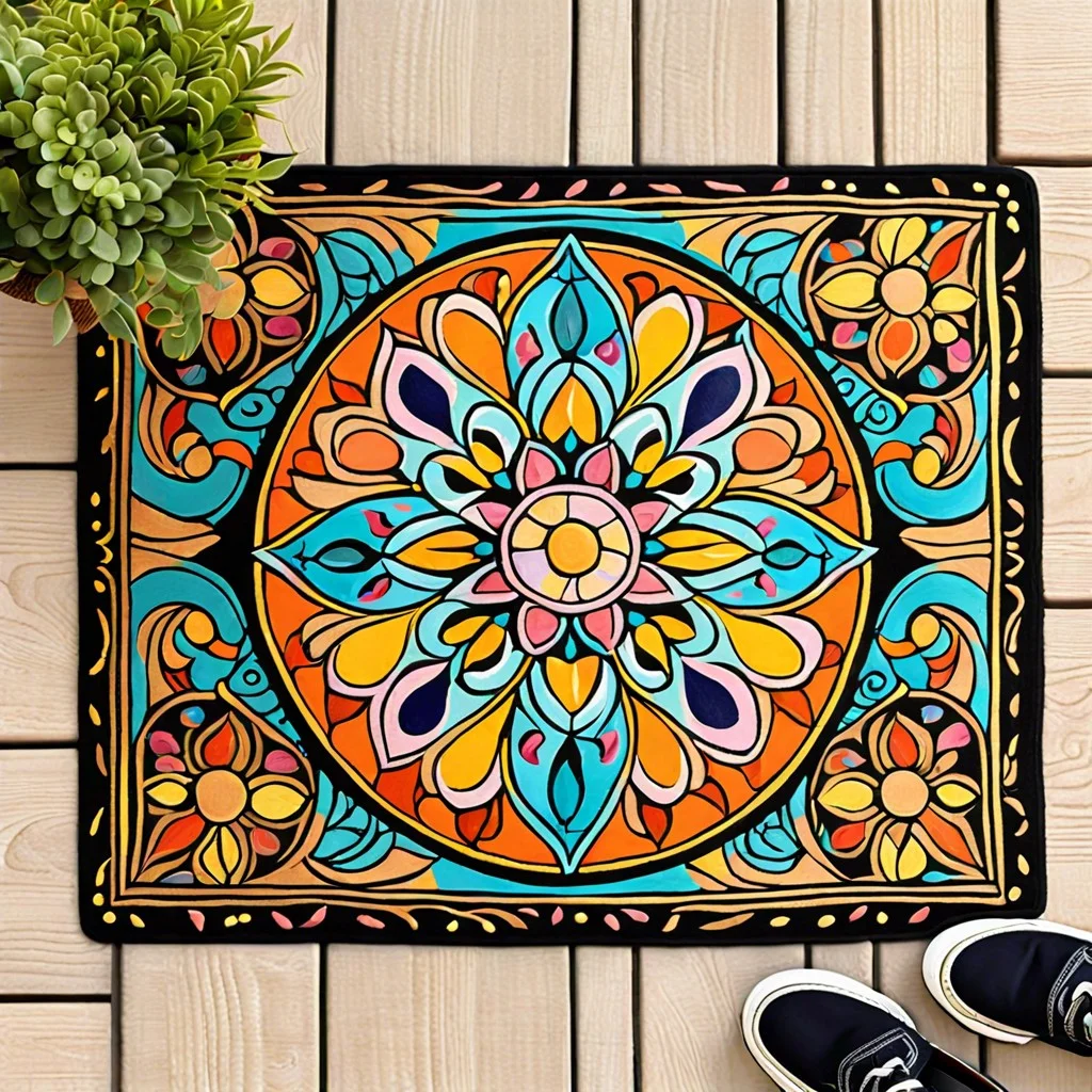 hand painted doormat