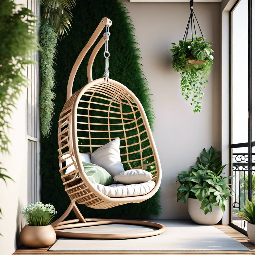 hanging chair with soft cushions