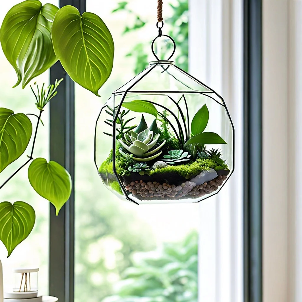 hanging glass terrariums