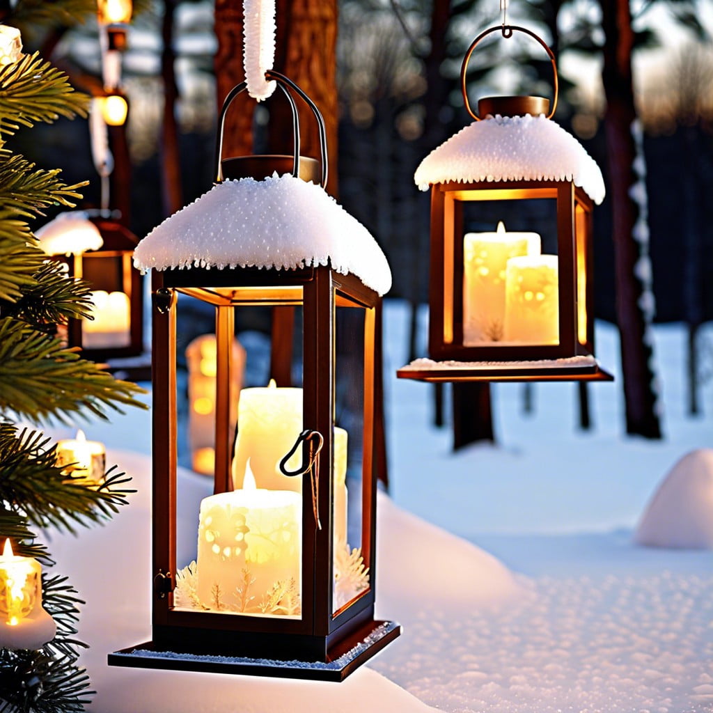 hanging ice lanterns