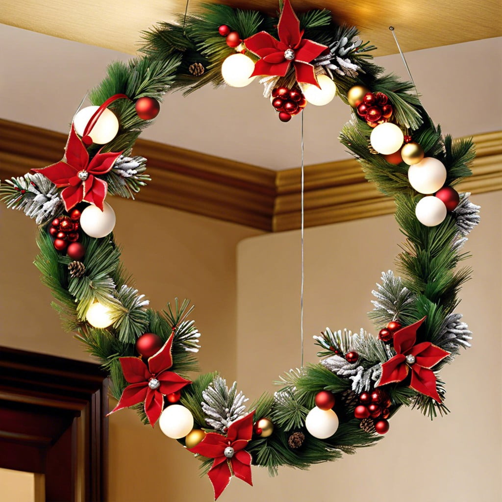 hanging wreath clusters