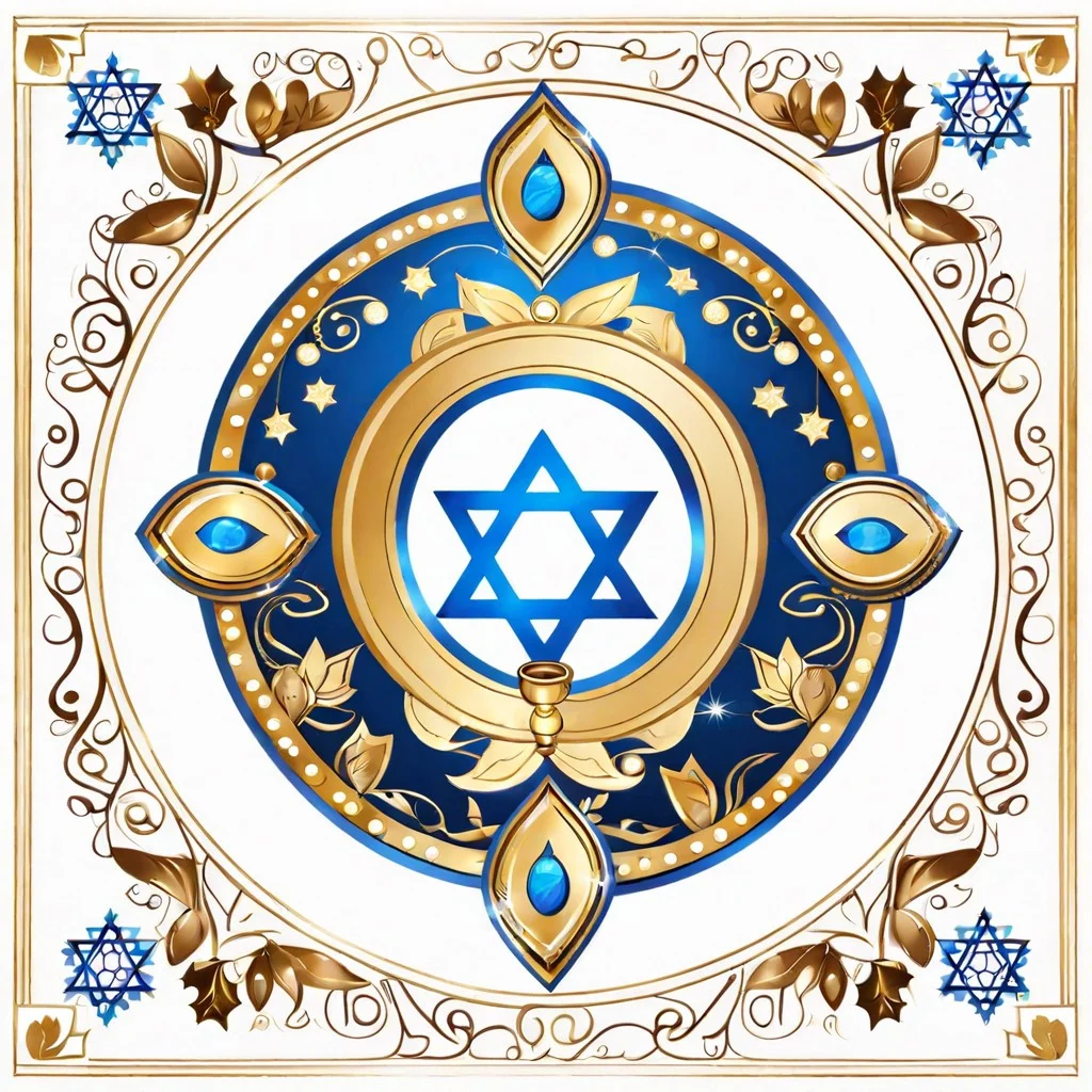 hanukkah wreath with ornaments