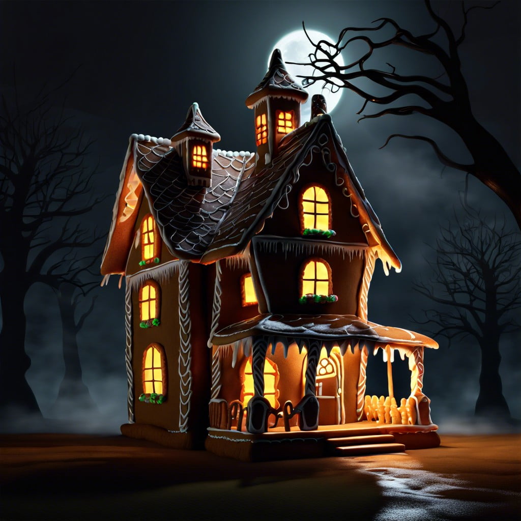 haunted house gingerbread creation