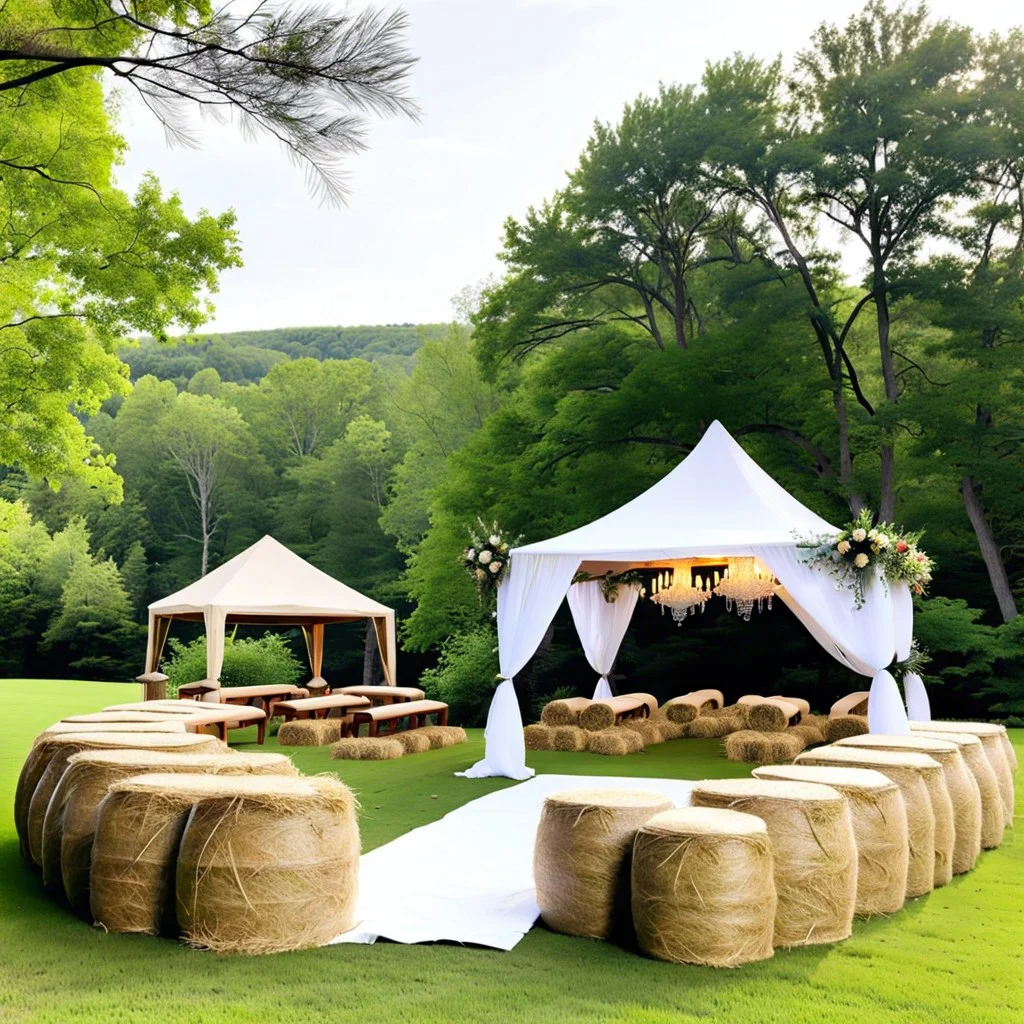 hay bale seating