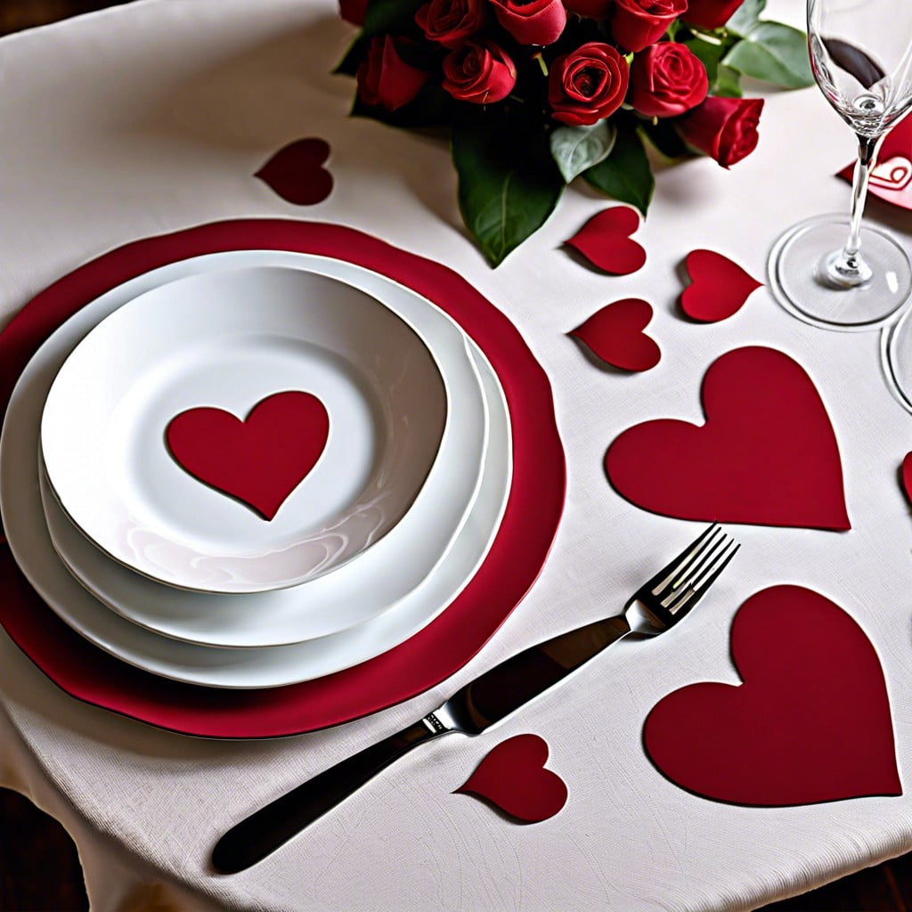 heart shaped placemats
