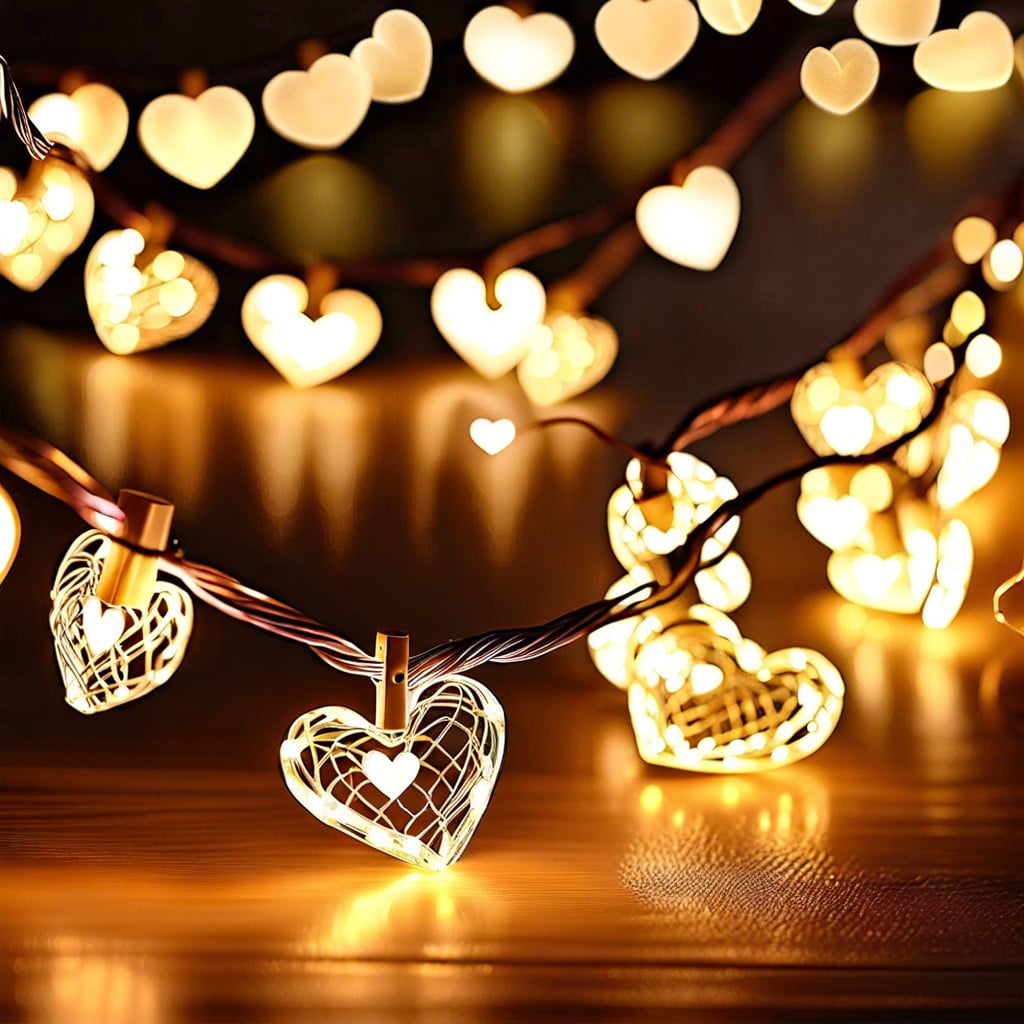 heart string lights