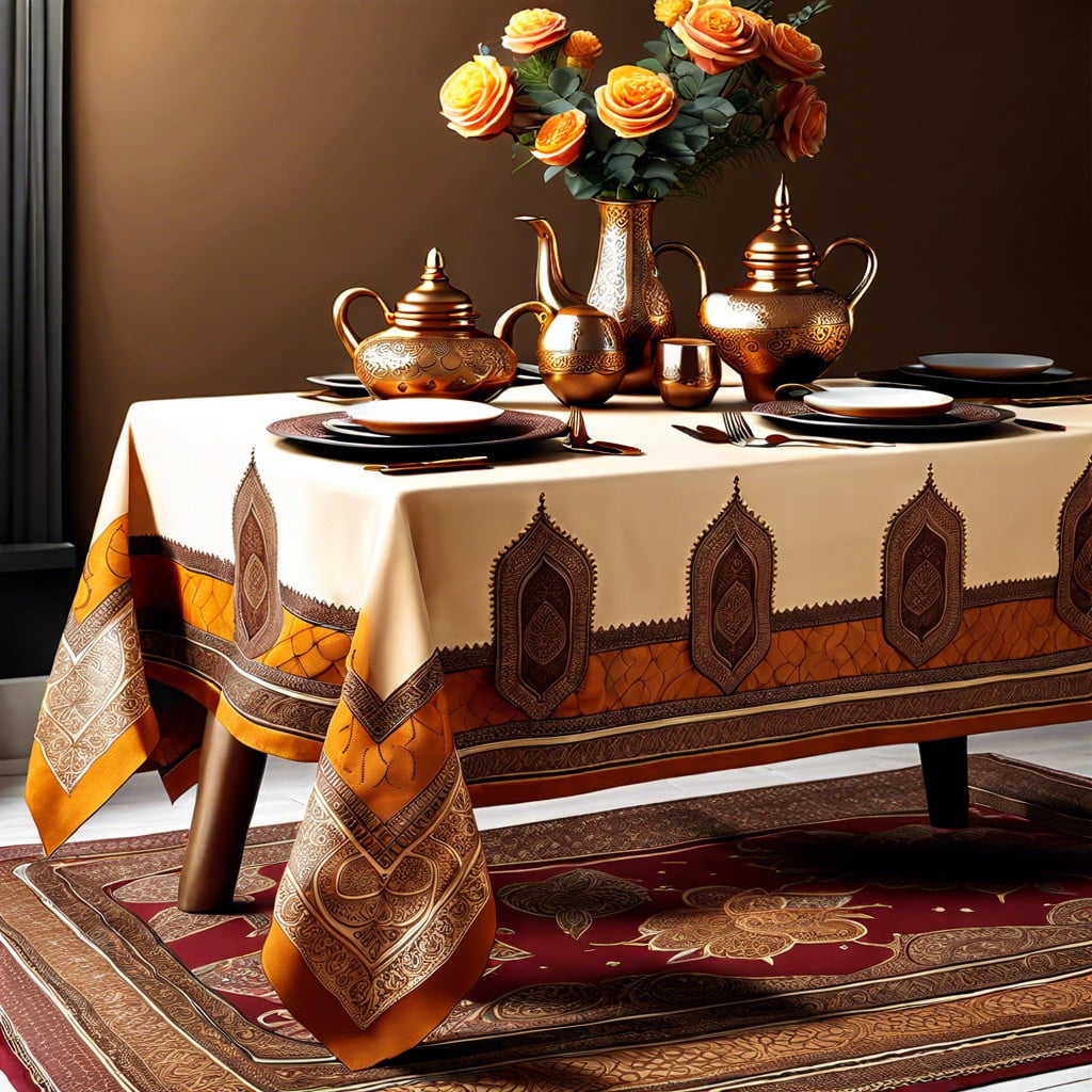 henna patterned tablecloths