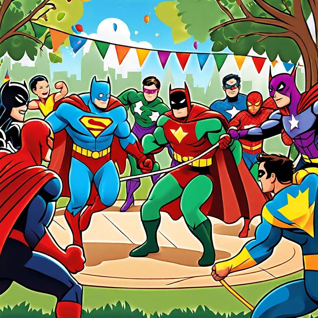 hero vs. villain tug of war