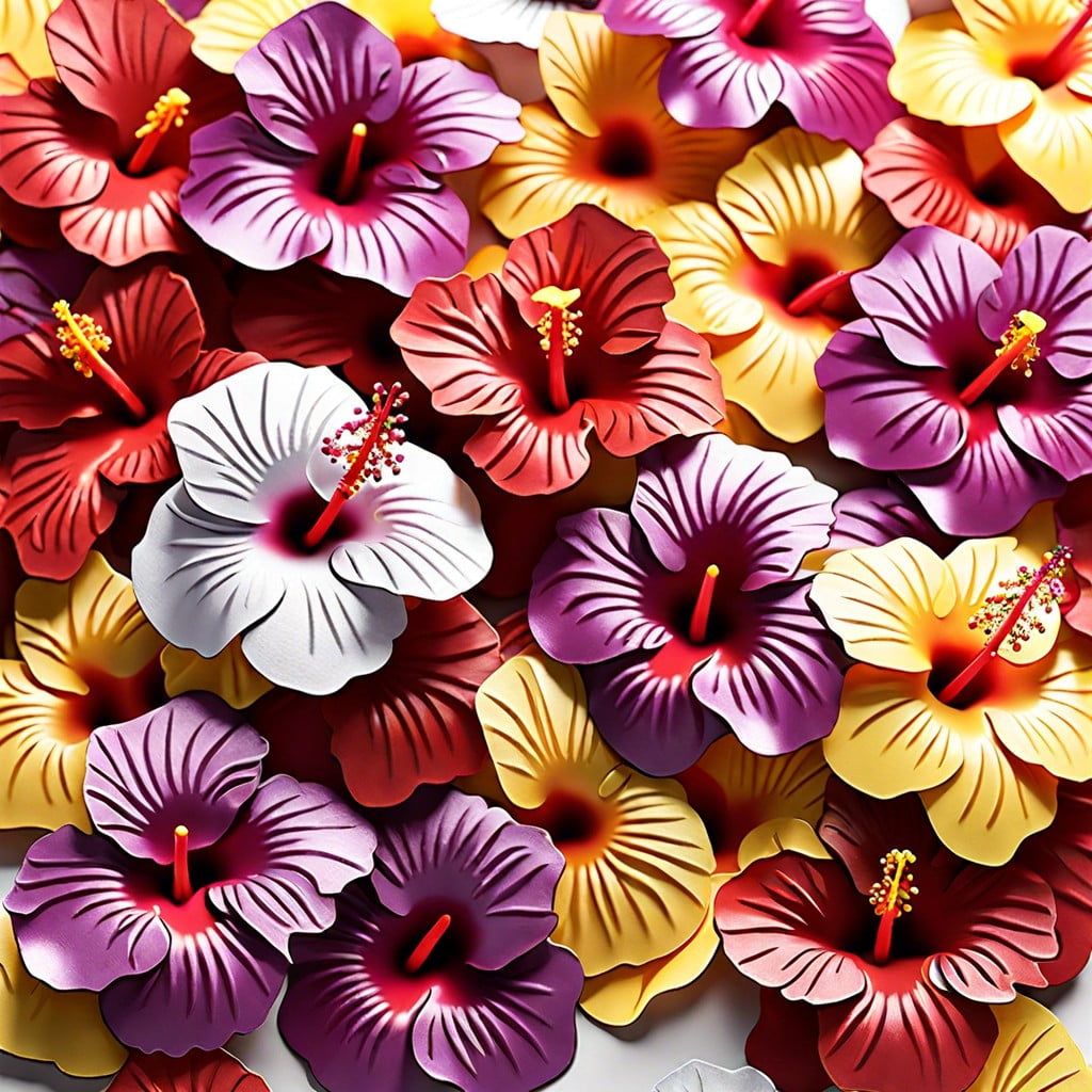 hibiscus flower confetti