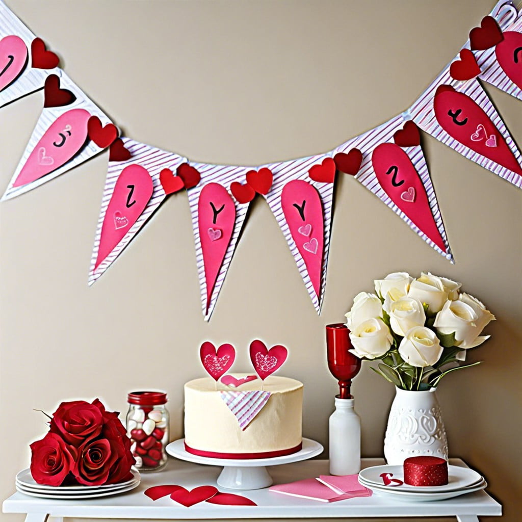 homemade message banners with love notes