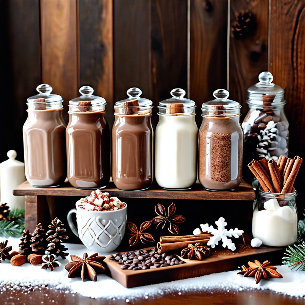 hot cocoa bar with winter spices