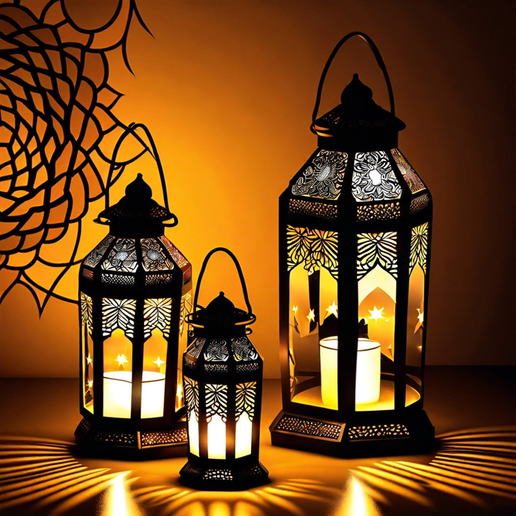 illuminated glass jar lanterns