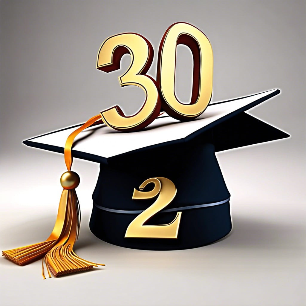 incorporate graduation year with 3d numbers