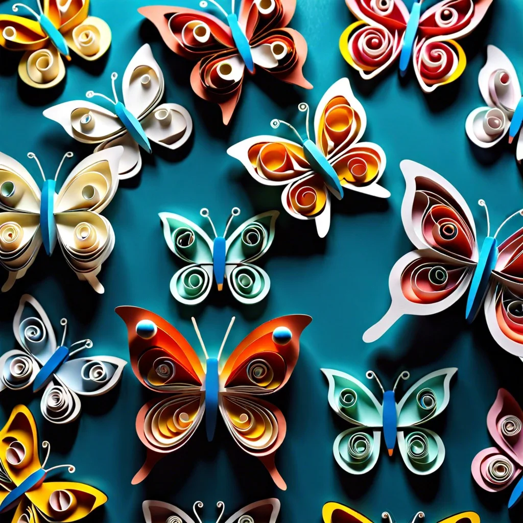 layered 3d paper butterflies