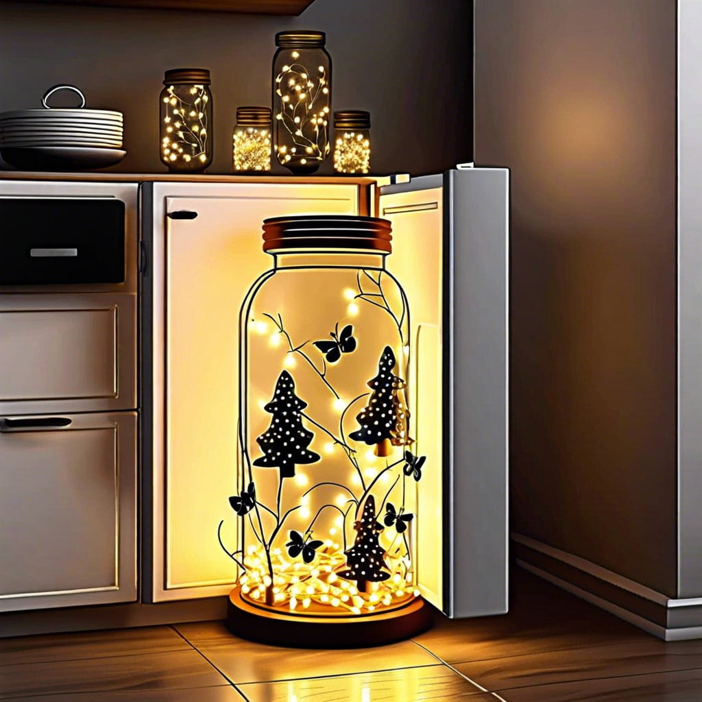 led fairy lights in jars