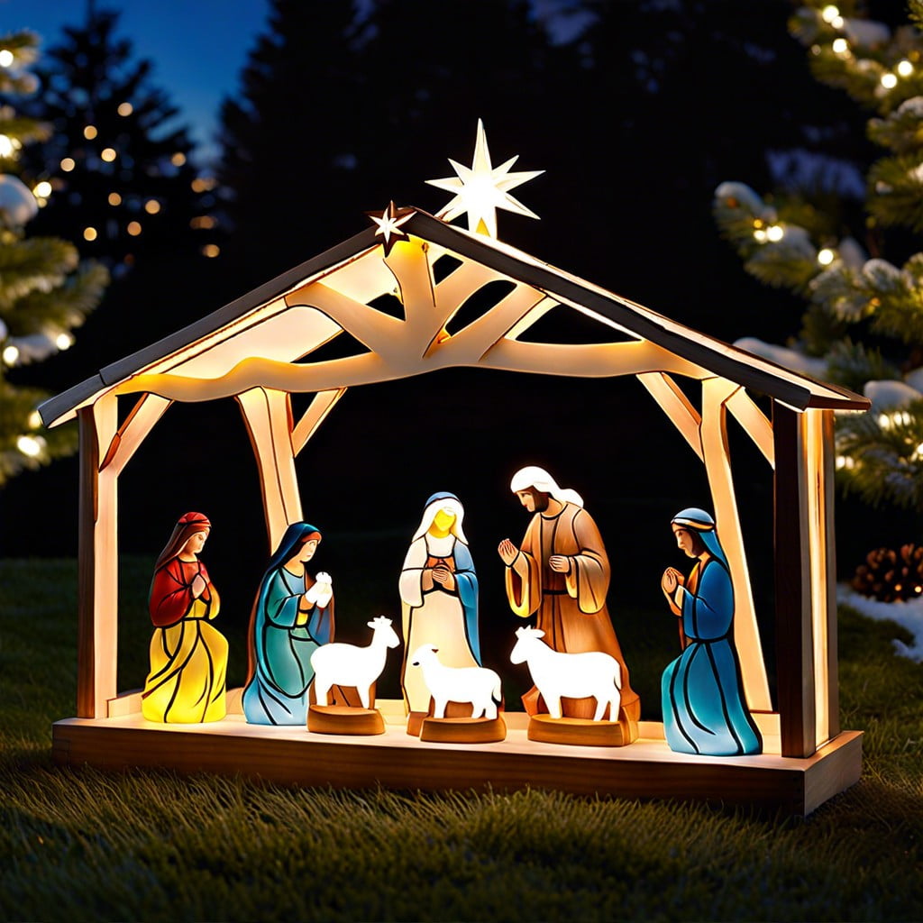 light up nativity scene