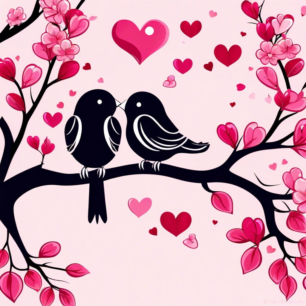 love birds tree branches