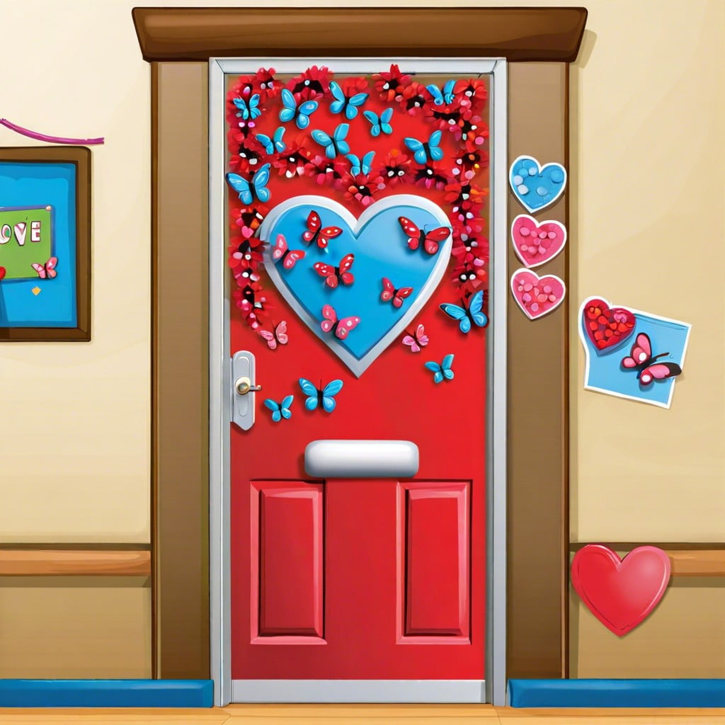 love bug door with 3d butterflies